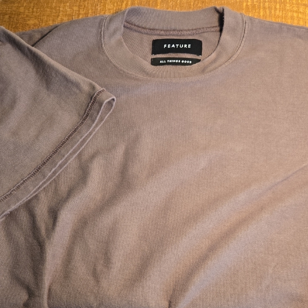 FEATURE‎ Grey Short Sleeve Tee Soft Casual Shirt